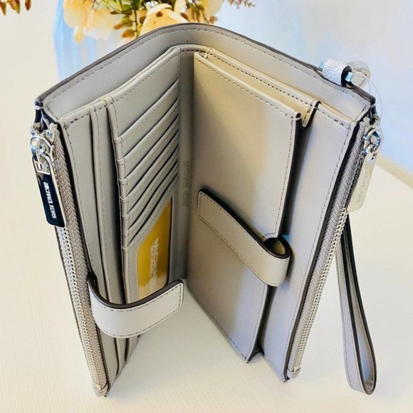 Michael Kors Double Zip Wallet With Wristlet bright white - Picture 4 of 6